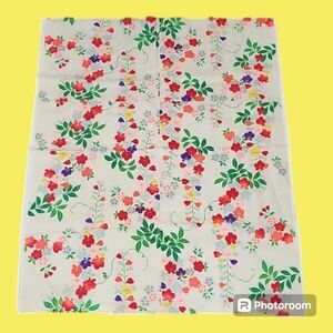 Handmade and lightly embroidered floral table runner or table cover